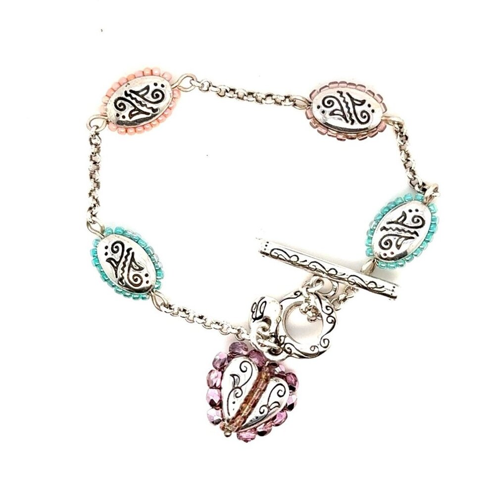 Brighton Beaded Heart Toggle Bracelet
